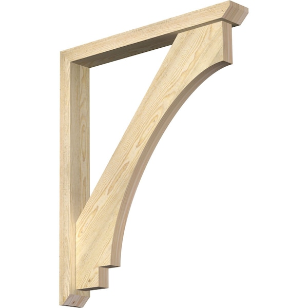 Ekena Millwork Imperial Slat Rough Sawn Bracket w/ Offset Brace, Douglas Fir, 4"W x 30"D x 36"H BKT0402X30X36IMP06RDF - main